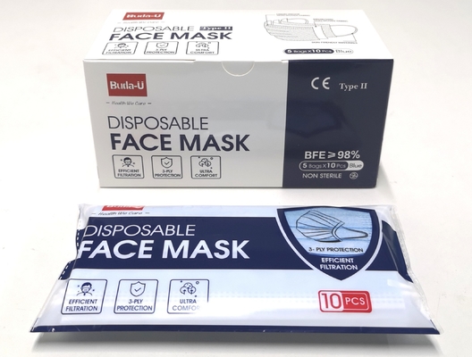 ASTM 3PLY使い捨て可能なEarloopはマスク、大人の保護マスクASTMの標準、登録されているFDAを